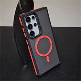 SideGrip Shockproof Translucent Samsung Case-Exoticase-For S25 Ultra-Red-Exoticase