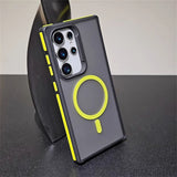 SideGrip Shockproof Translucent Samsung Case-Exoticase-For S25 Ultra-Yellow-Exoticase