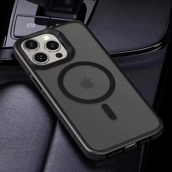 SideGrip Shockproof Translucent iPhone Case-Exoticase-For iPhone 16 Pro Max-Black-Exoticase