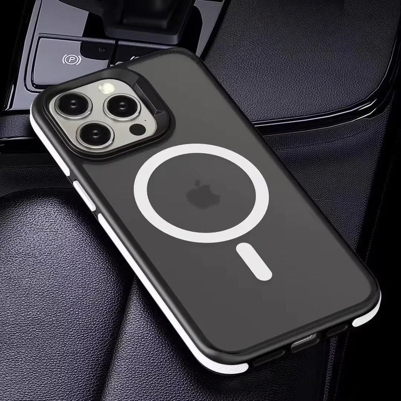 SideGrip Shockproof Translucent iPhone Case-Exoticase-For iPhone 16 Pro Max-White-Exoticase