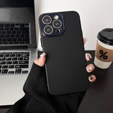 Silky Smooth Camera Protect iPhone Case-Exoticase-For iPhone 15 Pro Max-Black-