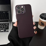 Silky Smooth Camera Protect iPhone Case-Exoticase-For iPhone 15 Pro Max-Wine Red-