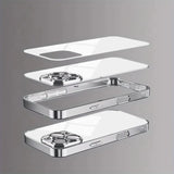 Silver Camera Island Plated Sides Glass iPhone Case-Exoticase-Exoticase