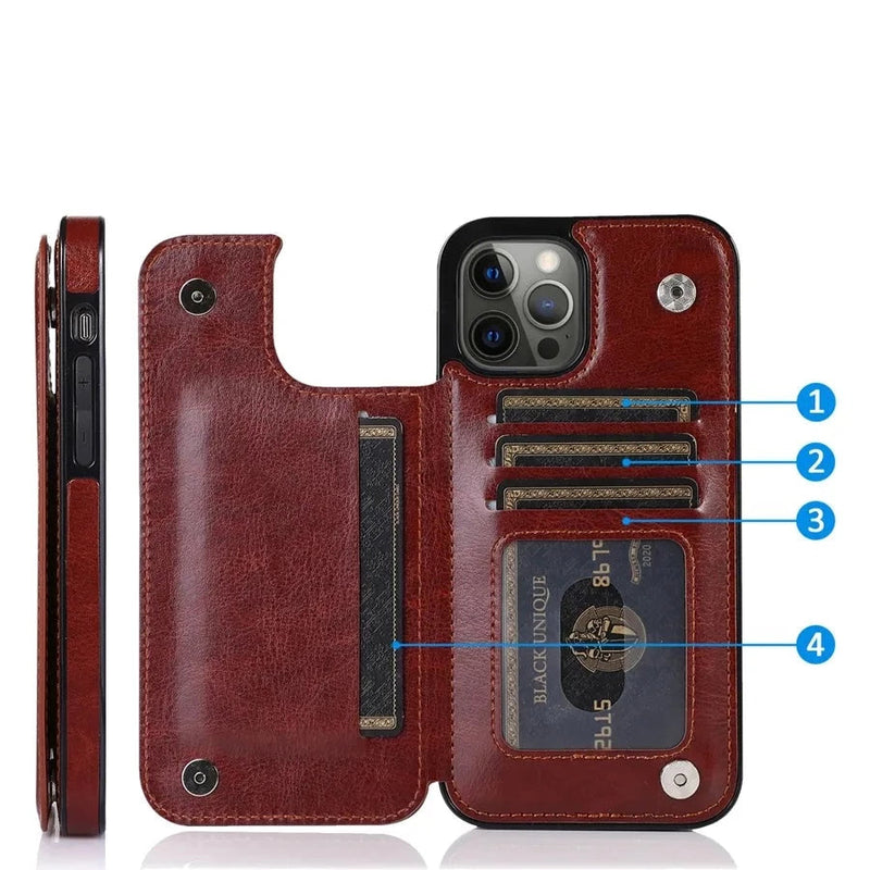 Slim & Lightweight Leather iPhone Case with Wallet-Exoticase-Exoticase