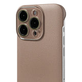 Slimline Sleek Leather iPhone Case with Glass Camera Shield-Exoticase-For iPhone 16 Pro Max-Brown-Exoticase
