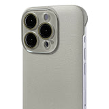 Slimline Sleek Leather iPhone Case with Glass Camera Shield-Exoticase-For iPhone 16 Pro Max-Gray-Exoticase