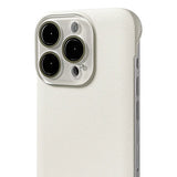 Slimline Sleek Leather iPhone Case with Glass Camera Shield-Exoticase-For iPhone 16 Pro Max-White-Exoticase