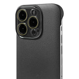 Slimline Sleek Leather iPhone Case with Glass Camera Shield-Exoticase-For iPhone 16 Pro Max-Black-Exoticase