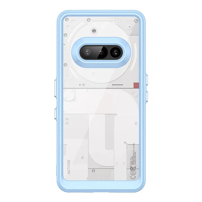 Soft Edge Transparent Nothing Phone Case, Cyan Blue / For Nothing Phone 3A Soft Edge Transparent Nothing Phone Case, Cyan Blue / For Nothing Phone 3A