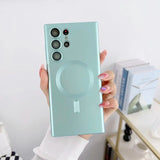 Soft Matte Silicone MagSafe compatible Samsung Case-Exoticase-For Samsung S23 Ultra-Peak Blue-