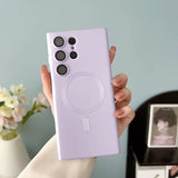Soft Matte Silicone MagSafe compatible Samsung Case-Exoticase-For Samsung S23 Ultra-Purple-
