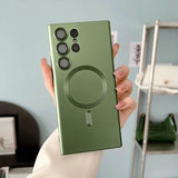 Soft Matte Silicone MagSafe compatible Samsung Case-Exoticase-For Samsung S23 Ultra-Green-