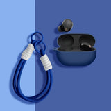 Soft Silicone Case for Sony WF-1000XM5 with Strap-Exoticase-Dark Blue-For Sony WF-1000XM5-Exoticase