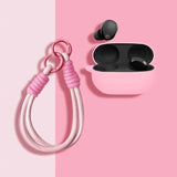 Soft Silicone Case for Sony WF-1000XM5 with Strap-Exoticase-Pink-For Sony WF-1000XM5-Exoticase