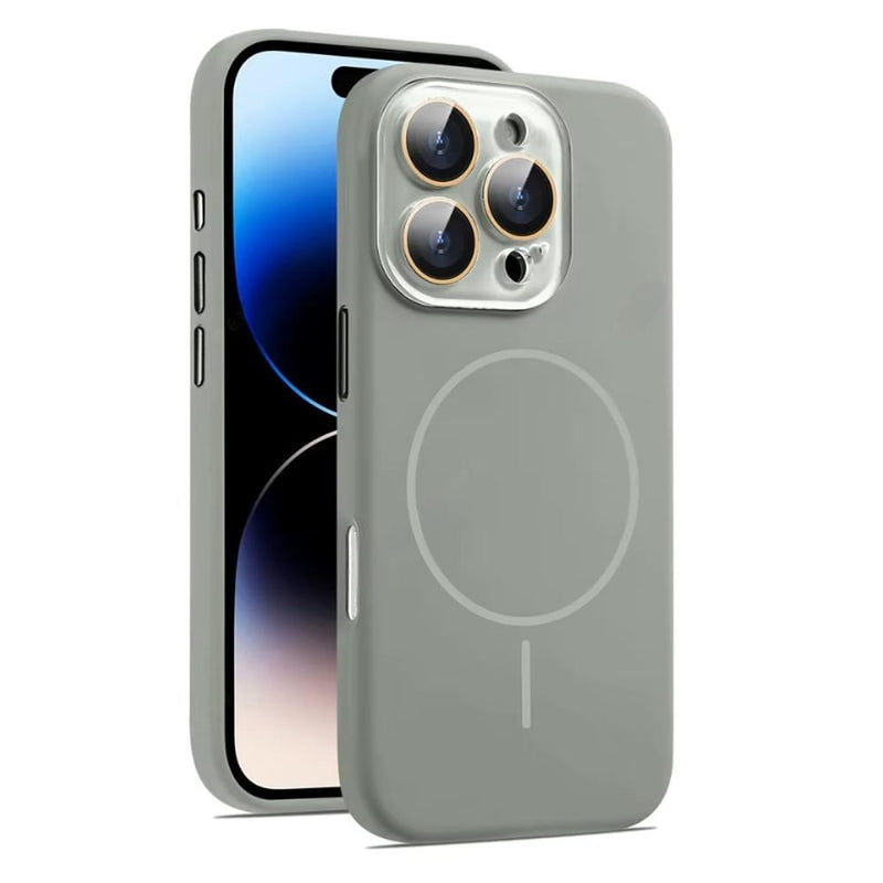 Soft-Touch MagSafe iPhone Case with Glass Camera Shield-Exoticase-Titanium-iPhone 16 Pro Max-Exoticase