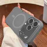 Soft-Touch MagSafe iPhone Case with Glass Camera Shield-Exoticase-Titanium-iPhone 17 Pro Max-Exoticase