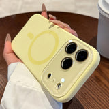 Soft-Touch MagSafe iPhone Case with Glass Camera Shield-Exoticase-Yellow-iPhone 17 Pro Max-Exoticase