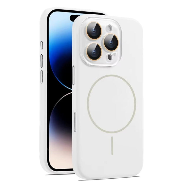 Soft-Touch MagSafe iPhone Case with Glass Camera Shield-Exoticase-White-iPhone 16 Pro Max-Exoticase