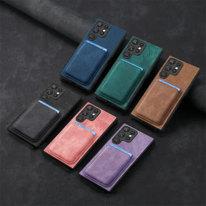 SoftGrip Snap-on Wallet PU Leather Samsung Case-Exoticase-Exoticase