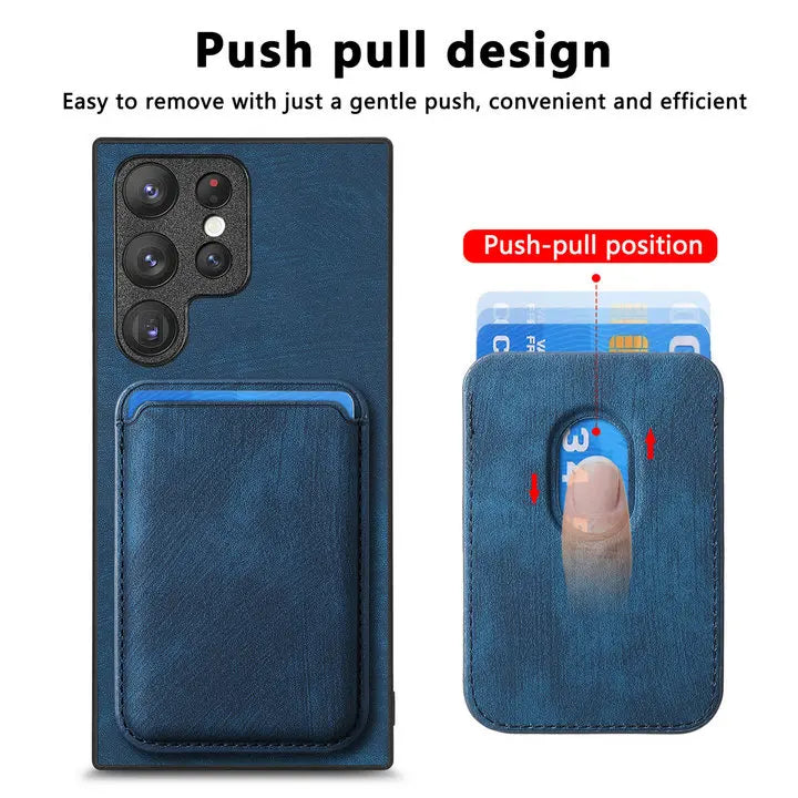 SoftGrip Snap-on Wallet PU Leather Samsung Case-Exoticase-Exoticase