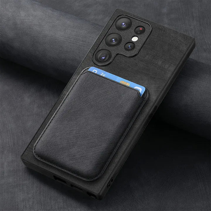 SoftGrip Snap-on Wallet PU Leather Samsung Case-Exoticase-Exoticase