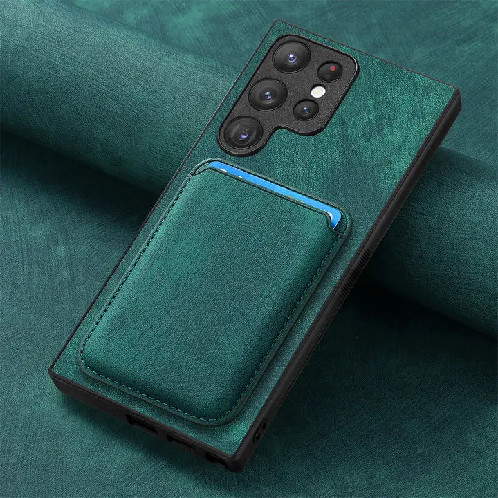 SoftGrip Snap-on Wallet PU Leather Samsung Case-Exoticase-Exoticase