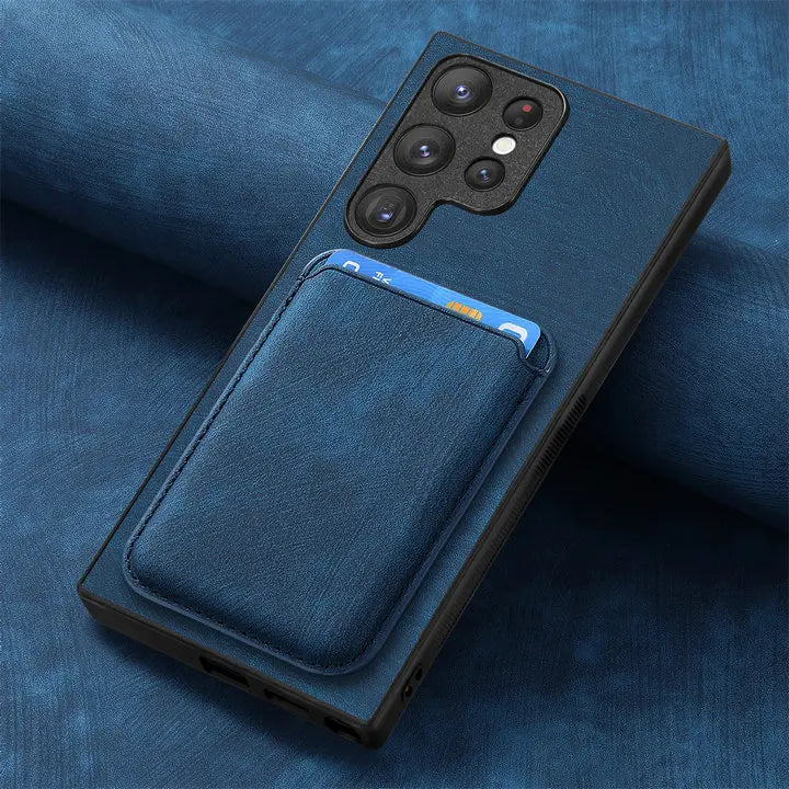 SoftGrip Snap-on Wallet PU Leather Samsung Case-Exoticase-Exoticase