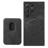 SoftGrip Snap-on Wallet PU Leather Samsung Case-Exoticase-S25 Ultra-Black-Exoticase
