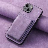 SoftGrip Snap-on Wallet PU Leather iPhone Case-Exoticase-For iPhone 16 Pro Max-Purple-Exoticase