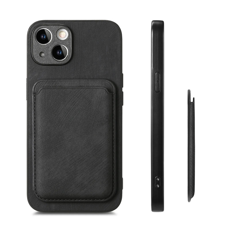 SoftGrip Snap-on Wallet PU Leather iPhone Case-Exoticase-Exoticase