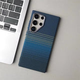Sophistico Geometric Carbon Pattern Samsung Case-Exoticase-For Samsung S25 Ultra-Blue Stripes-Exoticase
