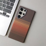Sophistico Geometric Carbon Pattern Samsung Case-Exoticase-For Samsung S25 Ultra-Gold Stripes-Exoticase