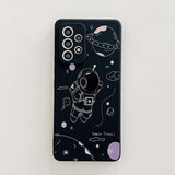Space Travel Cute Samsung Galaxy Case-Exoticase-For Samsung S22 Ultra-Black-