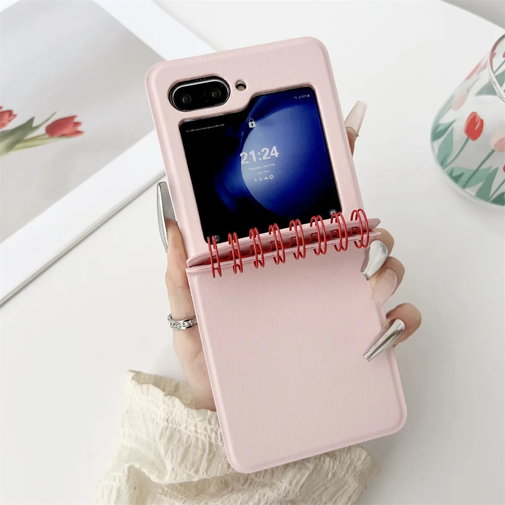 Spiral Notebook Style Samsung Galaxy Z Flip Case, Light Blue / Galaxy Z Flip 6 Spiral Notebook Style Samsung Galaxy Z Flip Case, Light Blue / Galaxy Z Flip 6