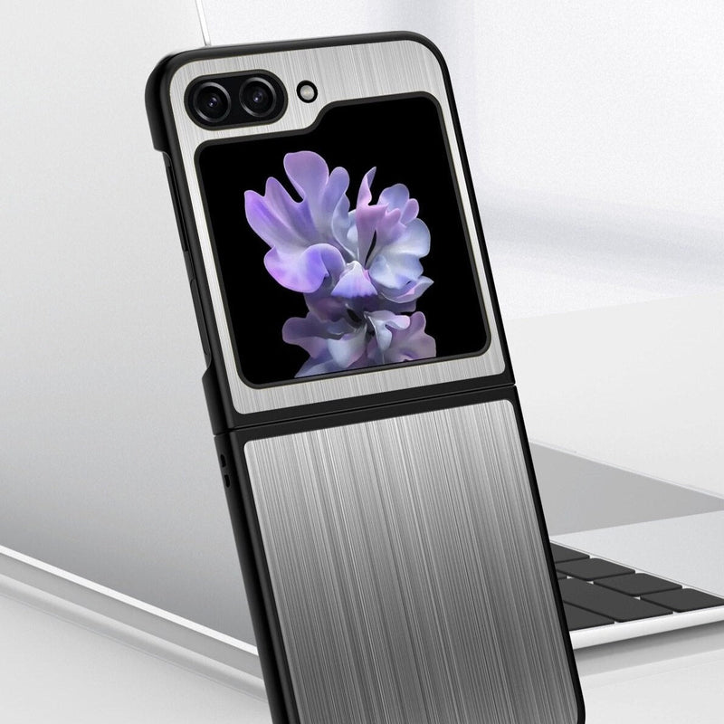 Stainless Steel Pattern Samsung Z Flip Case-Exoticase-