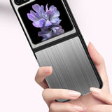 Stainless Steel Pattern Samsung Z Flip Case-Exoticase-