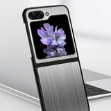 Stainless Steel Pattern Samsung Z Flip Case-Exoticase-