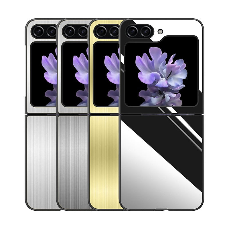 Stainless Steel Pattern Samsung Z Flip Case-Exoticase-