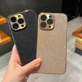 Starry Glitter Plated Camera Protect iPhone Case-Glitter iPhone Case-Exoticase-