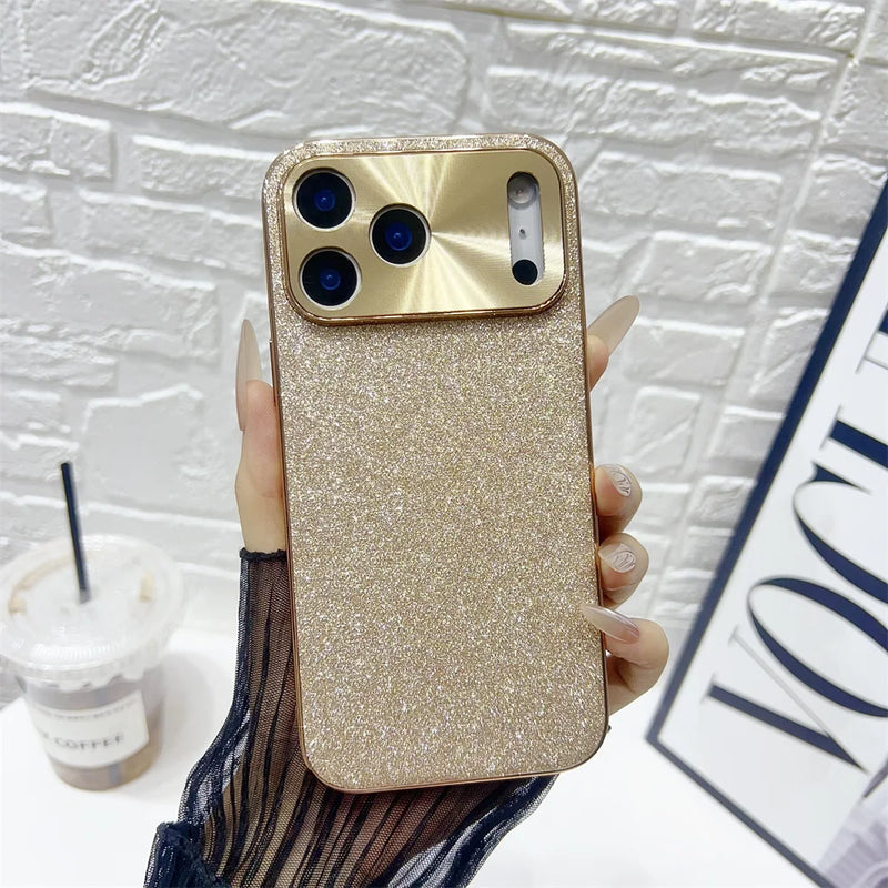 Starry Glitter Plated Camera Protect iPhone Case-Glitter iPhone Case-Exoticase-Exoticase