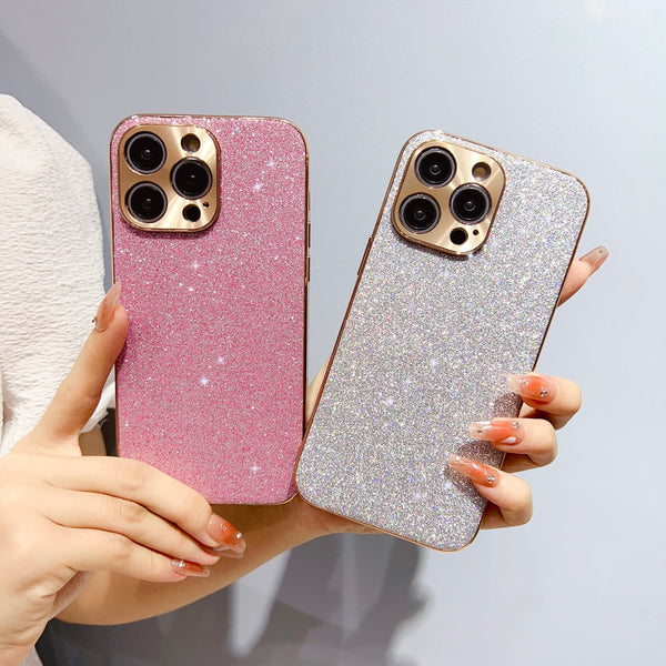 Starry Glitter Plated Camera Protect iPhone Case-Glitter iPhone Case-Exoticase-