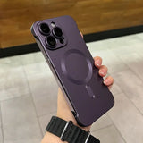 Steel Satin Edgeless Apple iPhone Case-Exoticase-for iPhone 16 Pro Max-Dark Purple-Exoticase