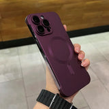Steel Satin Edgeless Apple iPhone Case-Exoticase-for iPhone 16 Pro Max-Wine Red-Exoticase