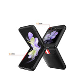 Stitched Leather Z Flip 5 Case with Dual Card Slot-Exoticase-