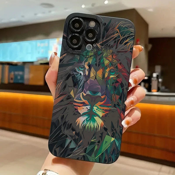 StreakStrike Colorful Lion iPhone Case-Exoticase-Exoticase