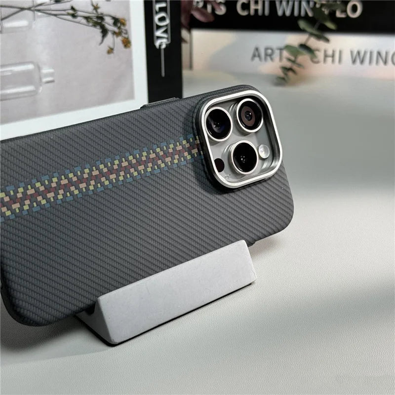 Striped Carbon Fiber Pattern iPhone Case-Exoticase-Exoticase