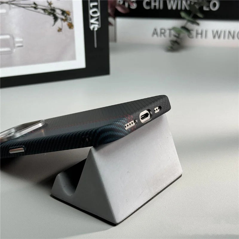 Striped Carbon Fiber Pattern iPhone Case-Exoticase-Exoticase