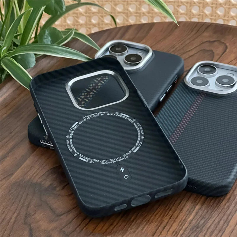 Striped Carbon Fiber Pattern iPhone Case-Exoticase-Exoticase