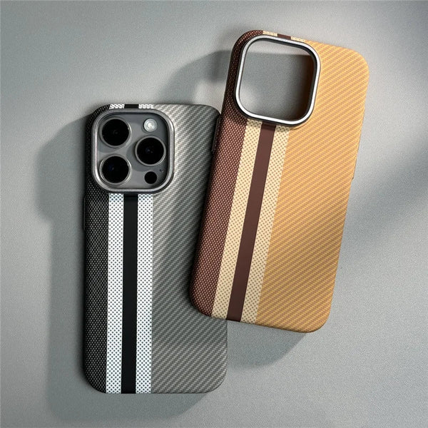 Striped Carbon Fiber Pattern iPhone Case-Exoticase-Exoticase