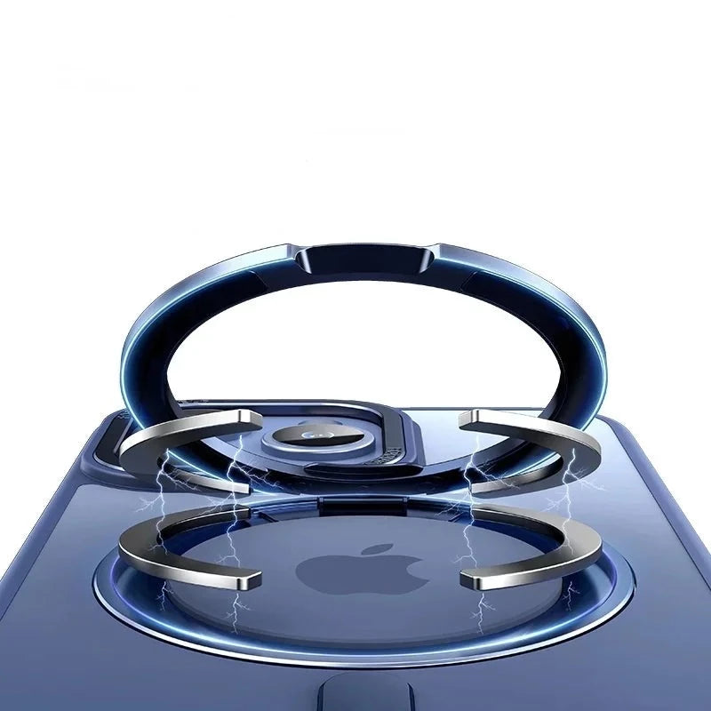 Strong Magnetic Rotatable Metal Bracket iPhone Case-Exoticase-